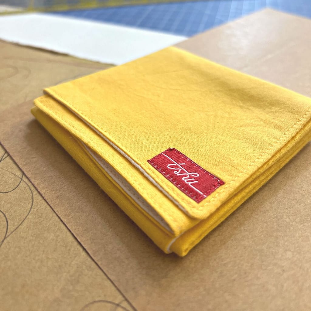 yellow cotton handkerchief