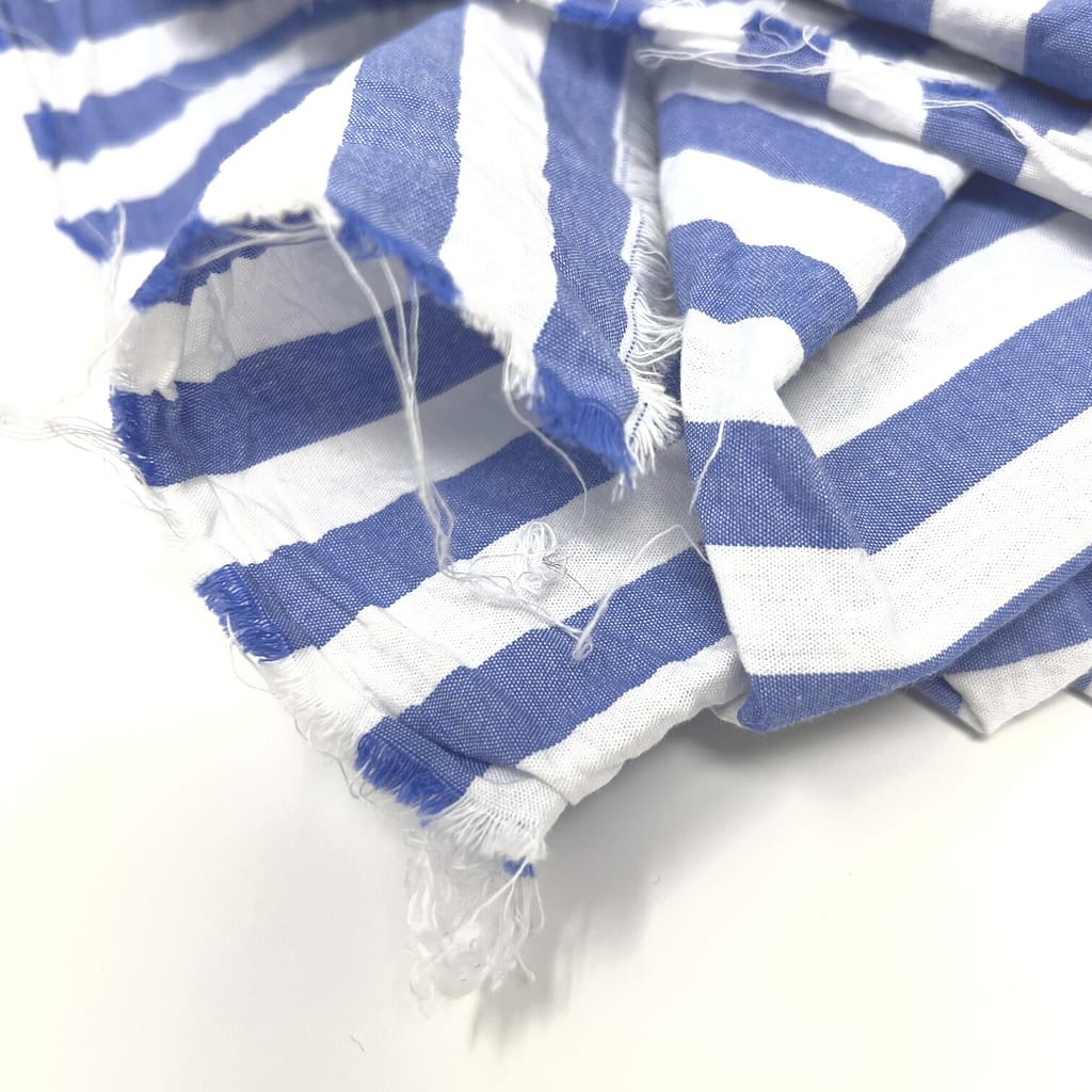 gorgeous blue and white striped cotton offers lightness