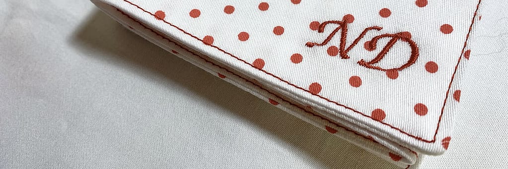 handkerchief with initials