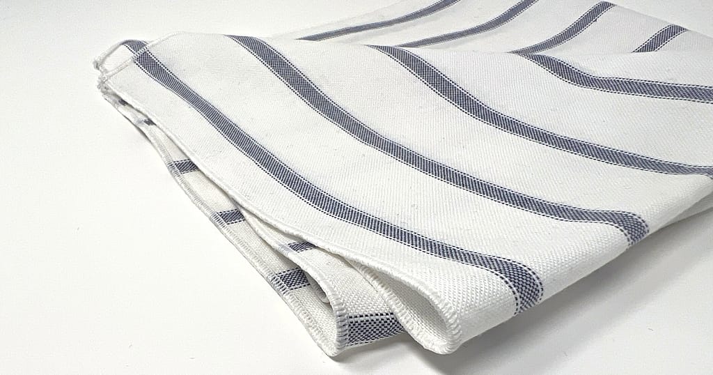 white handkerchief with stripes