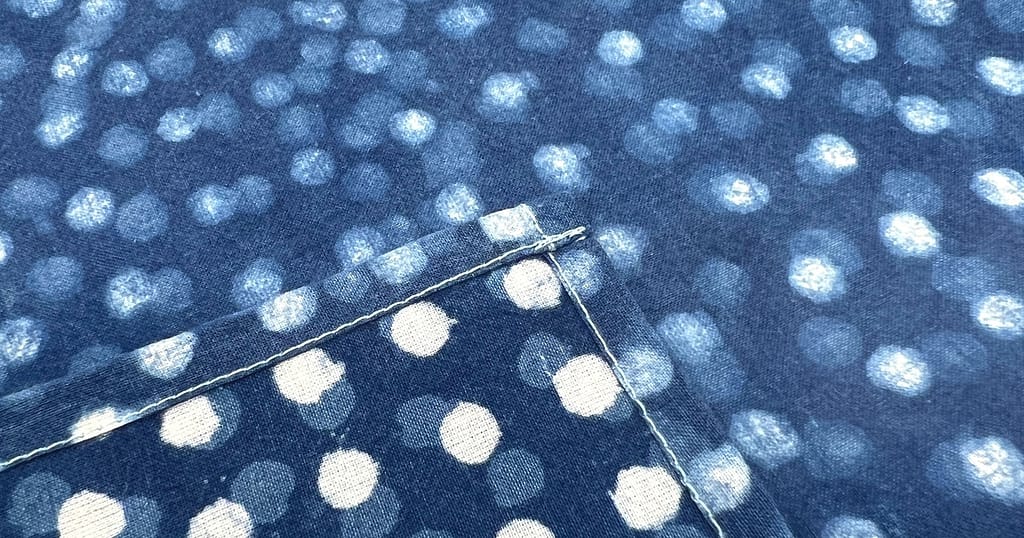 organic blue spotted handkerchief