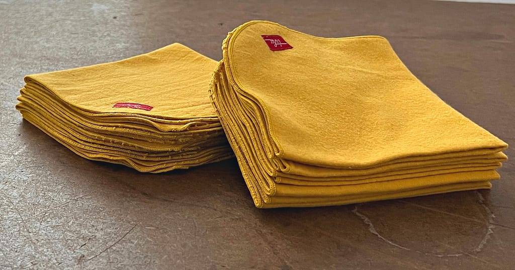 yellow reusable paper towels