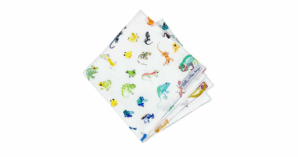 cute handkerchief with gecko print