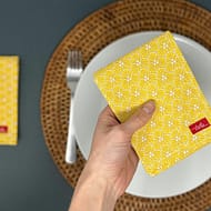 yellow cloth napkin