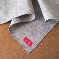 large handkerchiefs - grey linen handkerchief with optional personalized embroidery