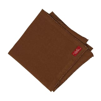 brown and gold flannel handkerchief