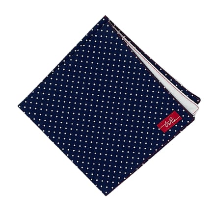 spotted handkerchief - navy and white