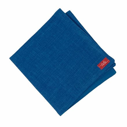blue linen napkin