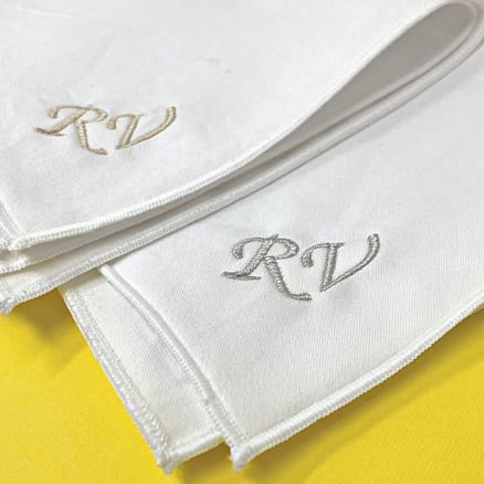 monogrammed handkerchief
