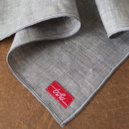 grey linen handkerchief