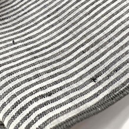 white and gray striped handkerchief