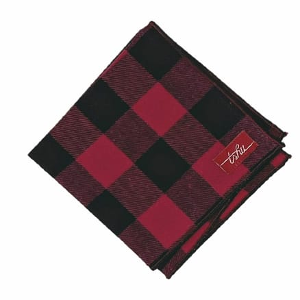 small red plaid handkerchief