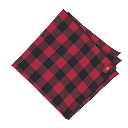 grand mouchoir en tissu rouge et noir