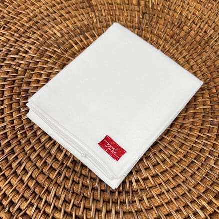 quality white organic cotton handkerchiefs for men and women