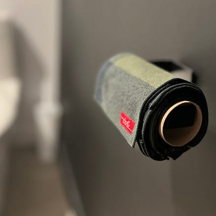 green reusable toilet paper