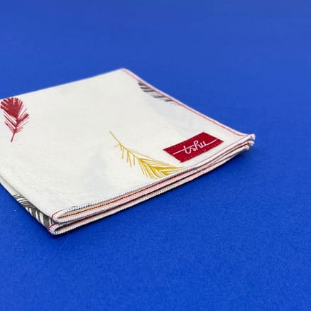 small handkerchief with feathers