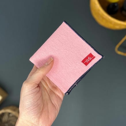 jacqueline - salmon pink handkerchief in brushed cotton poplin - 100% organic cotton