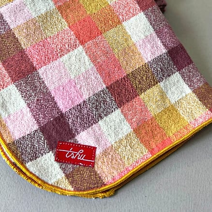 reusable paper towels | colourful checkered washable paper towels