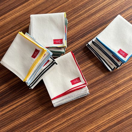 set of organic cotton handkerchiefs - high quality handmade cotton hankies