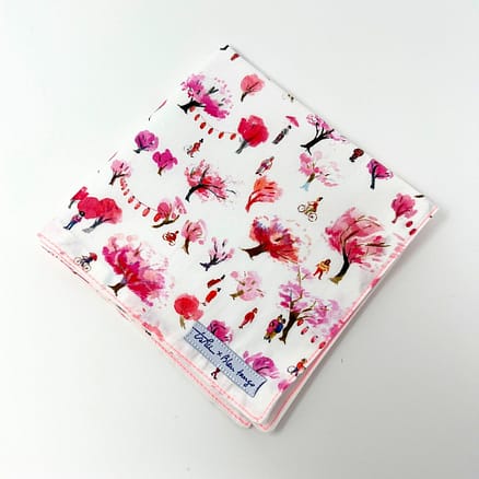 pink garden handkerchief