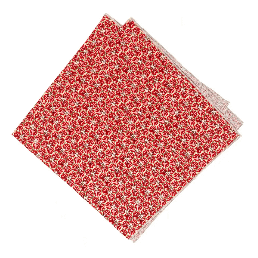 red furoshiki gift wrapping