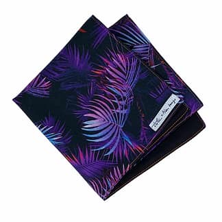purple handkerchief with jungle pattern