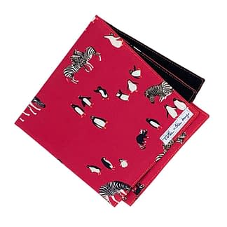 jack - pink handkerchief with zebras and pinguins
